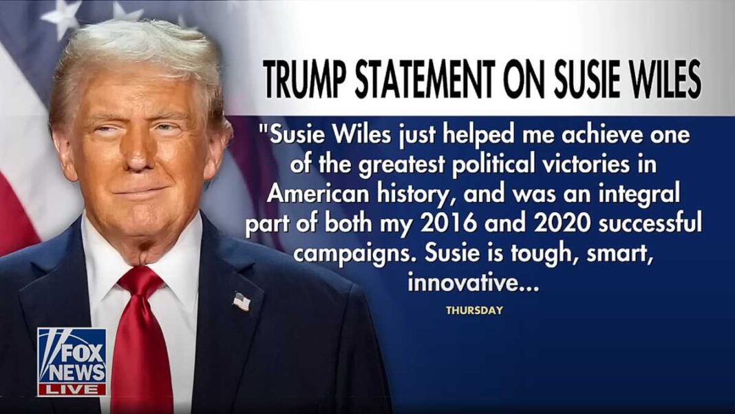 Trump Statement on Susie Wiles