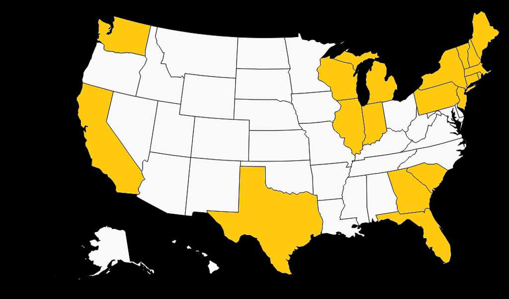 US map of areas believed to have experienced the mystery fog.