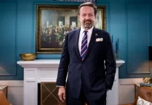 Sebastian Gorka after an interview with The Epoch Times in Washington on Dec. 17, 2024.