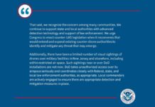 DHS and DOD drone statement on X