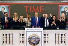 Donald J Trump, TIME Person of the Year Opens NYSE