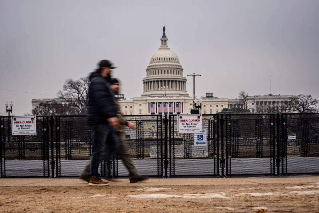 The Capitol building ahead of the 60th Presidential Inauguration on Jan. 19, 2025