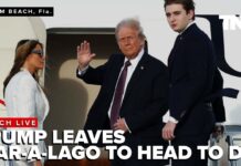 Trump and Melania leave Palm each and head to D.C.