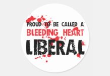 Proud Bleeding Heart Liberal Sticker