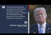 California refutes Trump's post about military entering state and turning on the water