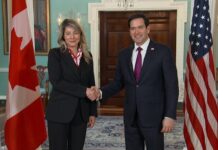 Marco Rubio meets with Canadian Foreign Minister Mélanie Joly