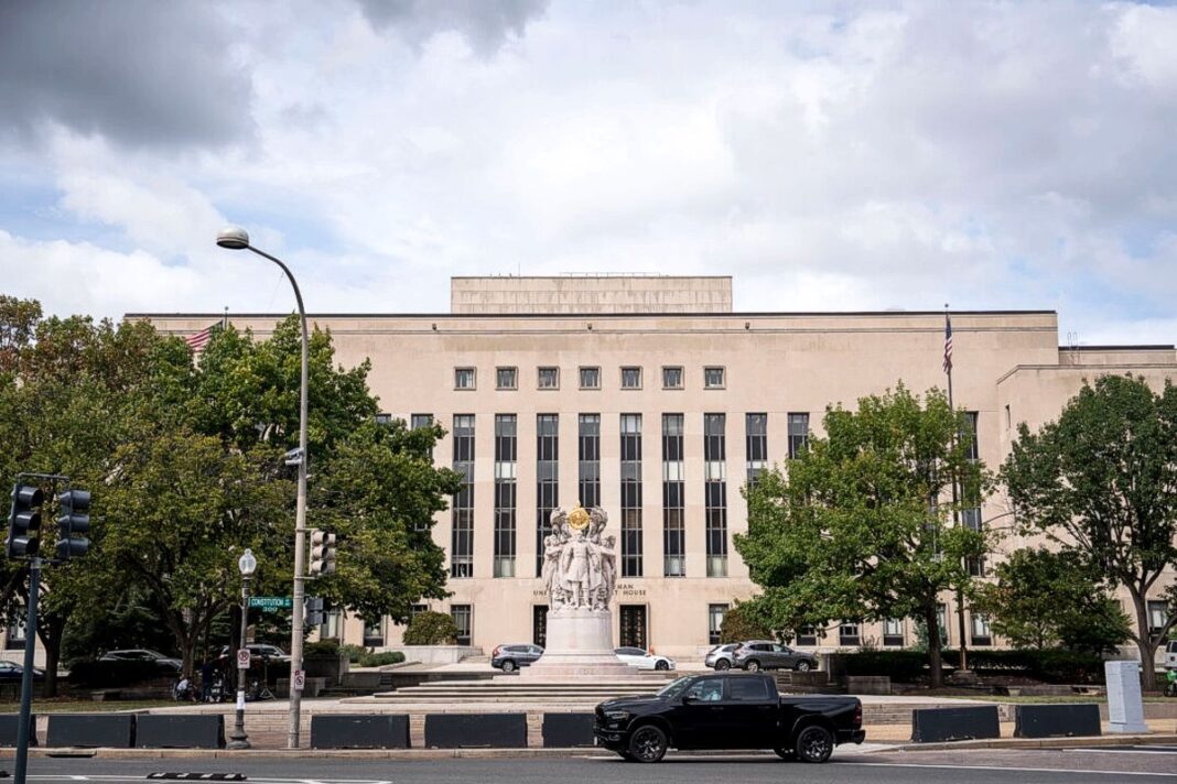 The U.S. federal courthouse E. Barrett Prettyman in Washington on Sept. 16, 2024.